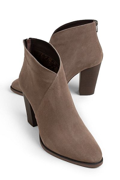 Deery Γνήσιες γυναικείες μπότες Suede Mink Color