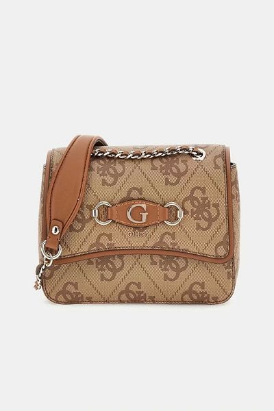 Guess Дамска чанта през рамо Izzy Convertible Xbody Flap, кафява, Hwos8654190-ltl