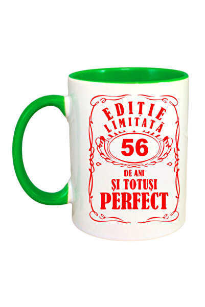 OEM Εξατομικευμένη κούπα με πράσινη λαβή "Limited Edition-56 years", INOVATIX...