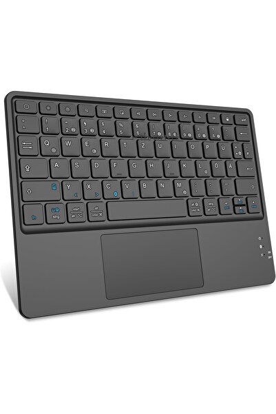 m.tk moveteck Tüm Cihazlara Uyumlu Kablosuz Bluetooth Touchpad li Q Klavye Tablet Telefon iPad Galaxy Honor Redmi