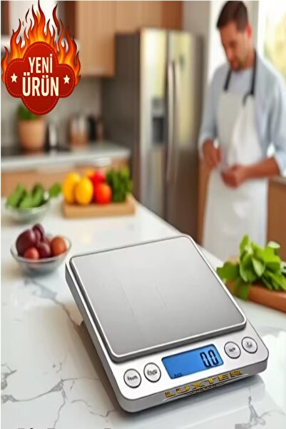 LUXTER Dijital 500 gr Kapasite 0.01 Gram Hassas Mutfak Diyet Kuyumcu Gümüşçü ...