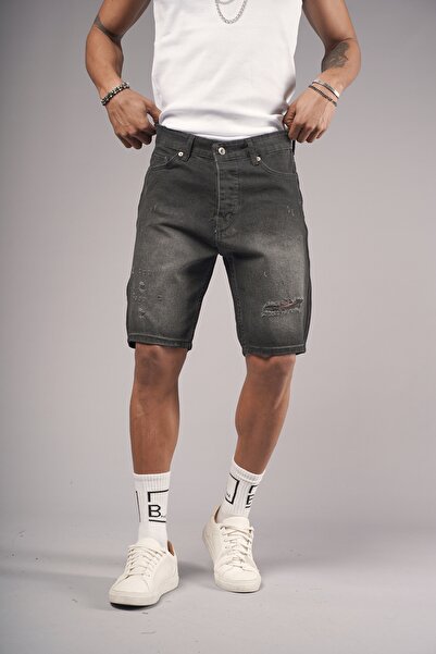 Butik TREND WE Ανδρικό τζιν σορτς Capri με χαλαρή εφαρμογή κανονική εφαρμογή