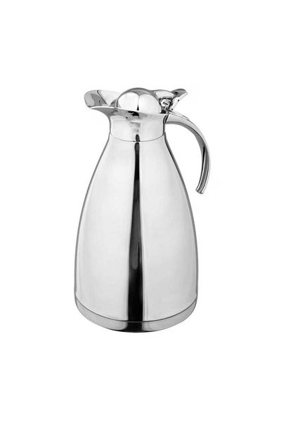 PUFO Carafă din oțel inoxidabil pentru băuturi calde, ceai, cafea, 2 l, argintiu