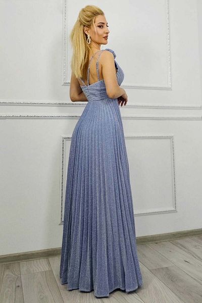 FashionForYou AZARIA evening dress, with pleats and empire cut, PURPLE, L