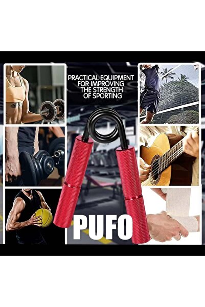 PUFO Professional forearm flexor, resistance 68 kg, metal handles, red