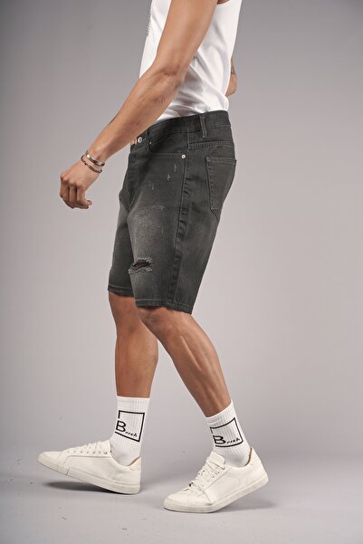 Butik TREND WE Ανδρικό τζιν σορτς Capri με χαλαρή εφαρμογή κανονική εφαρμογή