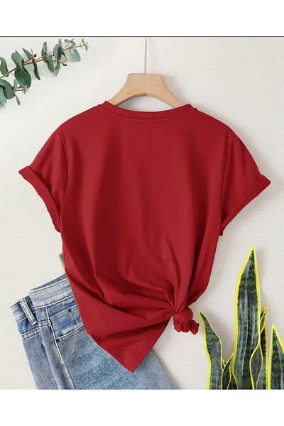 TekTarzz Unisex Heart Pattern Printed Cotton Tshirt