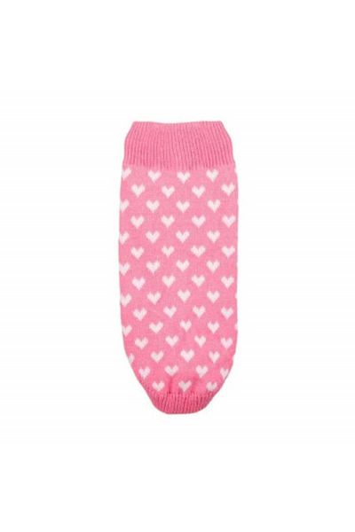 PUFO Pulover tricotat pentru câini, model roz intens, mărimea M
