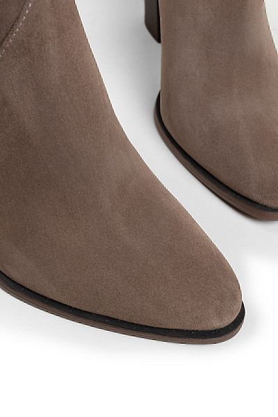 Deery Γνήσιες γυναικείες μπότες Suede Mink Color