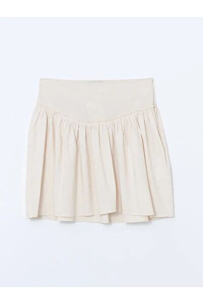 soBasic Коротка бавовняна спідниця з поясом і збірками