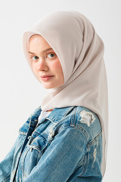 Wega Moda وشاح جاكار قطني، مظهر طبيعي وعصري، وشاح قطني جاكار، وشاح قطني ناعم.