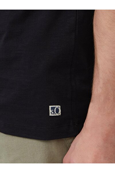 s.Oliver Men's Regular Fit T-shirt, chest pocket, Black, 2XL