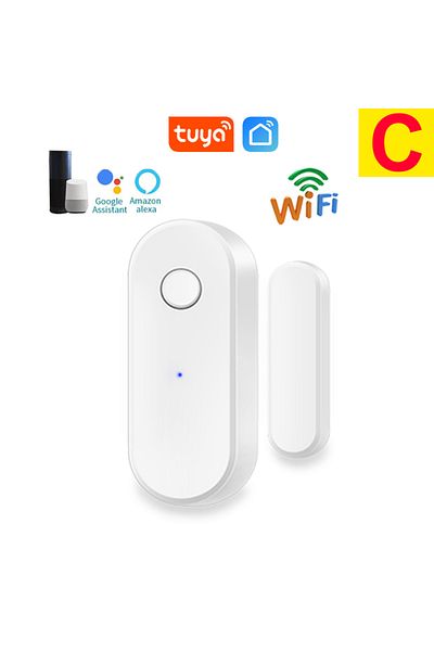 Choice Option C Tuya Wifi Door Sensor Window Anti-intrusion Door Open Close Burglar Security Alarm Magnetic
