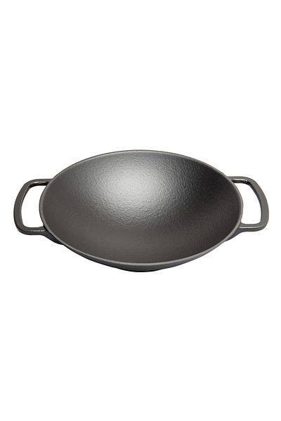 Sürel Black Iron Cast Wok Pan 28 cm