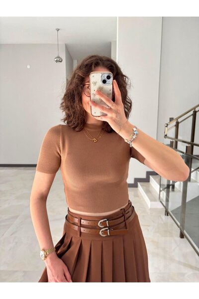 Sude Kızanlıklı MD Marka Model Kısa Kollu Triko