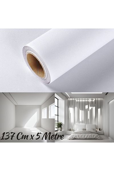 kargo poşetim White Matte Wall Covering and Wall Printing Foil 137X5 Meters