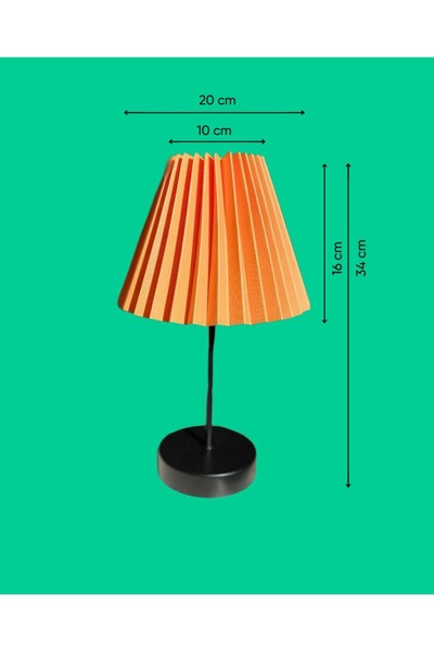 flu aydınlatma TURUNCU FİNLİN KUMAŞ UMBRELLA TASARIM MODEL SİYAH AYAK 2'Lİ ABAJUR YATAK ODASI OTURMA ODASI SALON28