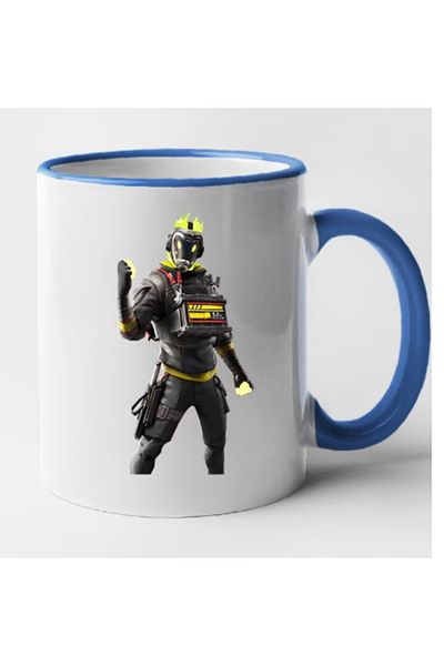 OEM Cană personalizată cu mâner albastru Fortnite - Hotwire, INOVATIX®. 330ml