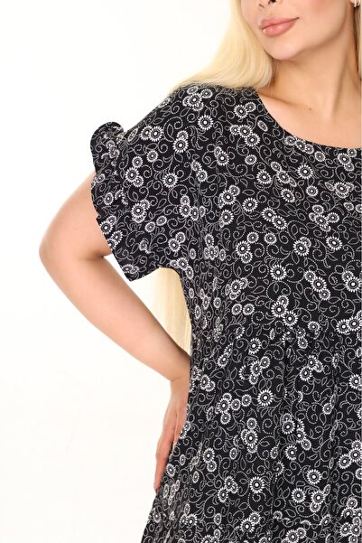 mervemoda Women's Large Size Sleeveless Summer Dress