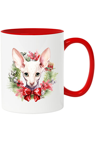 StoryGift Romania Cana Cu O Pisica Sfinx Serioasa | Ilustratie | Funda | Flor...