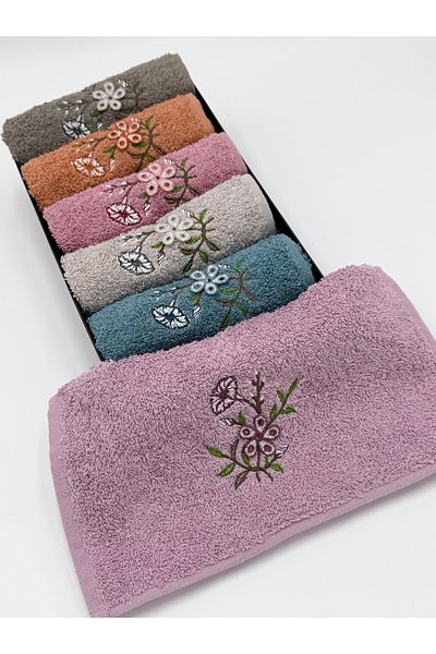 AYHANHOME Комплект кухненски кърпи с бродирани цветя, 6 части, 30x50, в кутия