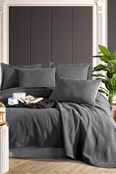 Lorateks River Double Pique Set Bedspread with Pillowcases |   Pike |   Bedspread