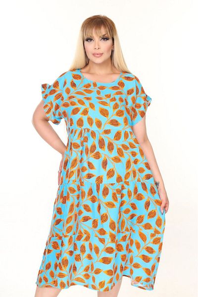 mervemoda Women's Large Size Sleeveless Summer Dress