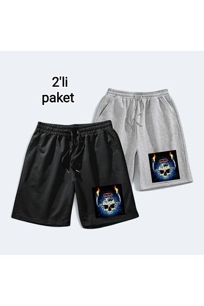 belean Σετ 2 Unisex κανονικά σορτς που δεν απομακρύνουν τον ιδρώτα και δεν κάνουν καλοκαιρινή γύρωση