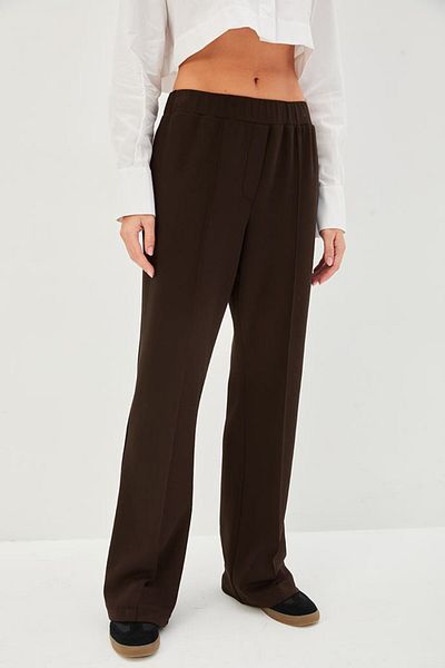 Allyco Ribbed Wide Leg Waist / Elastic Comfortable Fit Knitted Trousers