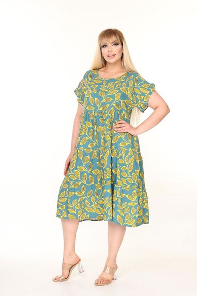 mervemoda Women's Large Size Sleeveless Summer Dress
