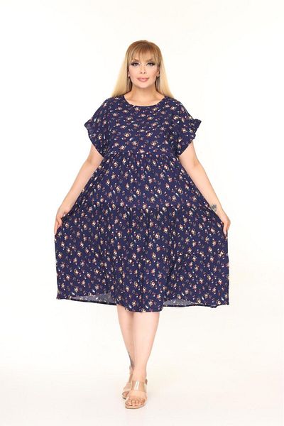 mervemoda Women's Large Size Sleeveless Summer Dress
