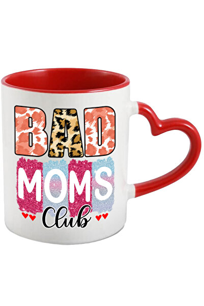 StoryGift Romania Mug with the message "Bad Moms Club", illustration, mother,...