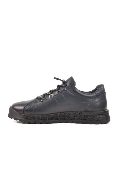 WALKWAY 3K1820-3835 m Navy Blue Genuine Leather Men's Sneaker