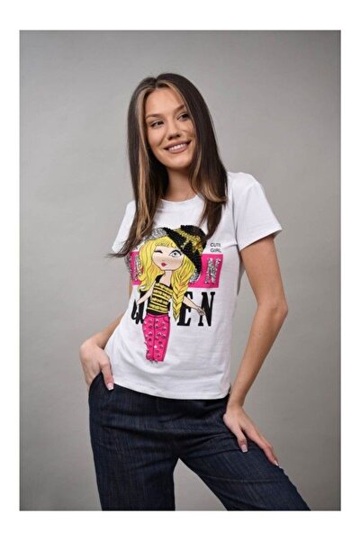 Cocco Rossa TRICOU CUTE GIRL APLICATII STRASURI BELLEGRA Alb L-XL