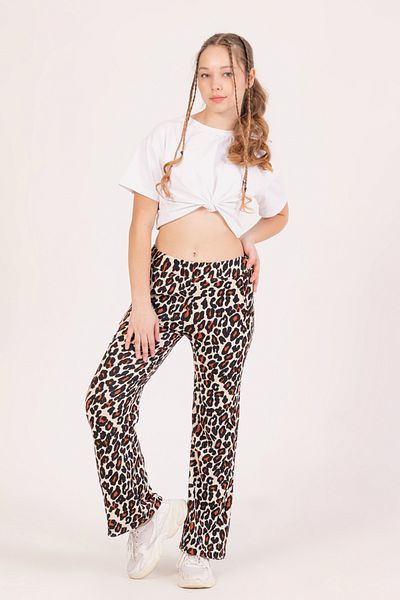 DPARİS Pantaloni pentru fete cu model leopard