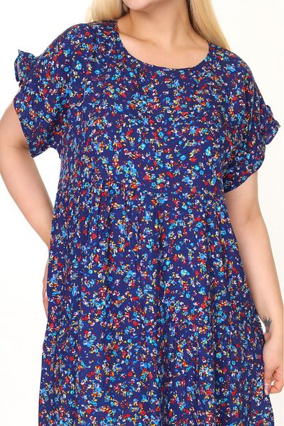 mervemoda Women's Large Size Sleeveless Summer Dress