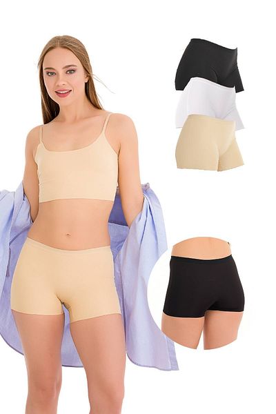 Newlilla 501 Basic Seamless Laser Cut Women's Boxers - Pack of 3