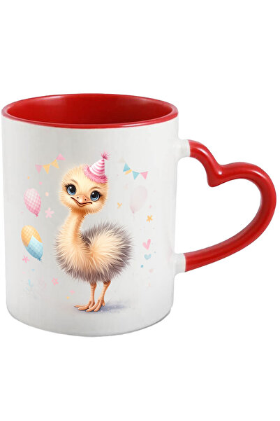 StoryGift Romania Cana Cu Un Pui De Strut Vesel | Ilustratie | Petrecere | Zi...