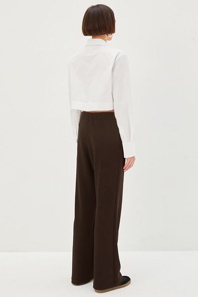 Allyco Ribbed Wide Leg Waist / Elastic Comfortable Fit Knitted Trousers