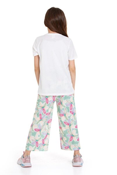 CiciTime Çocuk Modası New Season Girl's Daisy Embroidered Short Sleeve Set