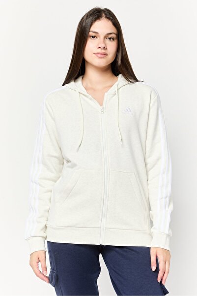 adidas Women Sportswear Fit Long Sleeve Outdoor Jacket, Heather Grey