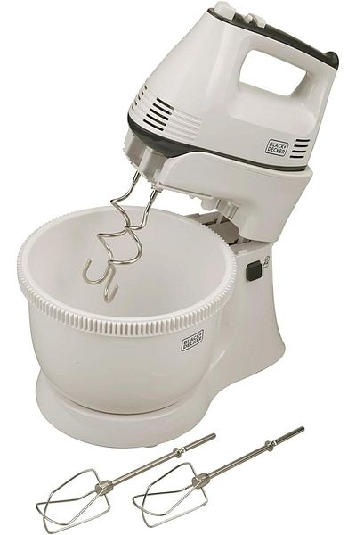 Black&Decker Black & Decker 300W 5 Speed Multifunction Bowl and Stand Mixer, White - M700, 2 Years Warranty
