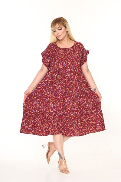 mervemoda Women's Plus Size Sleeveless Summer Dress