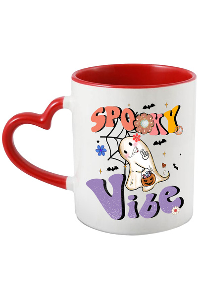 StoryGift Romania Cana Cu Mesajul "spooky Vibe", Ilustratie, Halloween, Sarba...