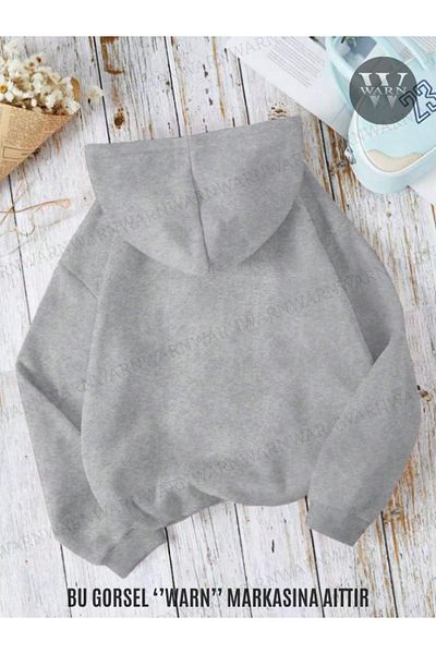 warn Φούτερ με κουκούλα 3 νήματα, χειμερινό Unisex, βαμβακερό, χοντρό