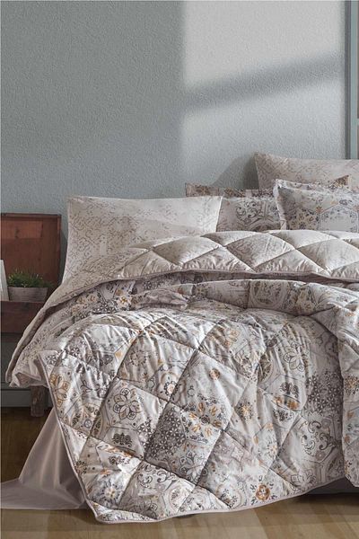 ROYAM Clasy 100% Cotton Ranforce Single Sleeping Set Hermese V1 Beige
