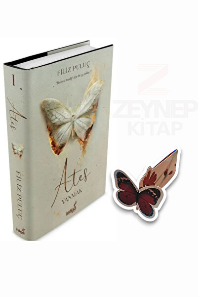 İndigo Kitap Ateş 1 Yanmak(CİLTLİ)(Özel Tasarım Kelebek Ayraç Hediye)