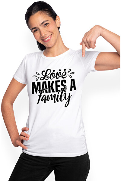 StoryGift Romania Tricou Femei Cu Textul In Limba Engleza "love Makes A Famil...