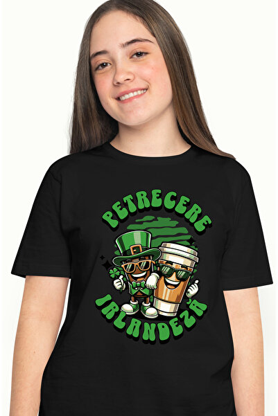 StoryGift Romania Tricou Femei Petrecere Irlandeza, Cafea Whiskey Bautura Alc...