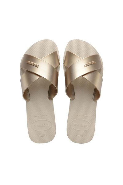 Havaianas Havai̇anas Aqua Metallic Women's Beige Slippers 4148866